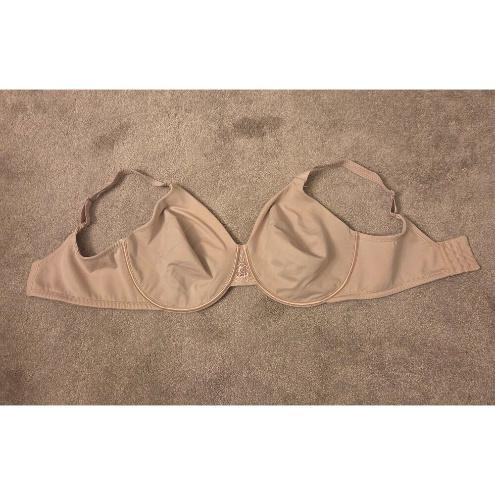 Vanity Fair Beauty Back Full Figure Minimizer Underwire Bra Size 40DDD Tan